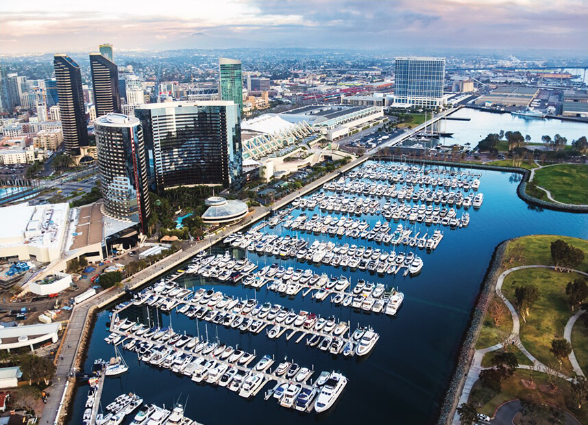 Aerial view of San Diego, CA