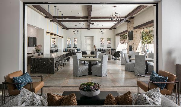 Clubhouse indoor prep kitchen and dining area