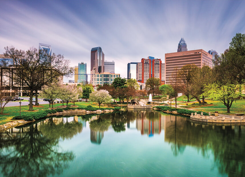 Buildings in the Charlotte area