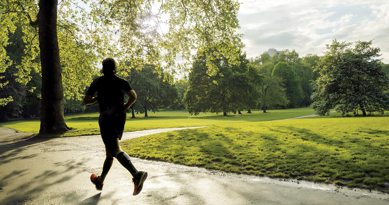 Person walking in tthe park