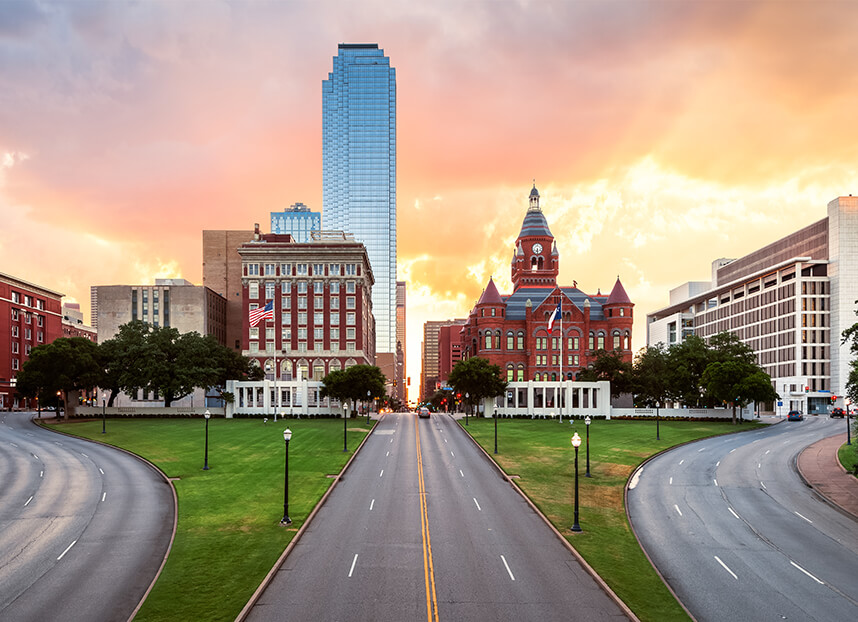 Dealey Plaza in the city of Dallas Texas