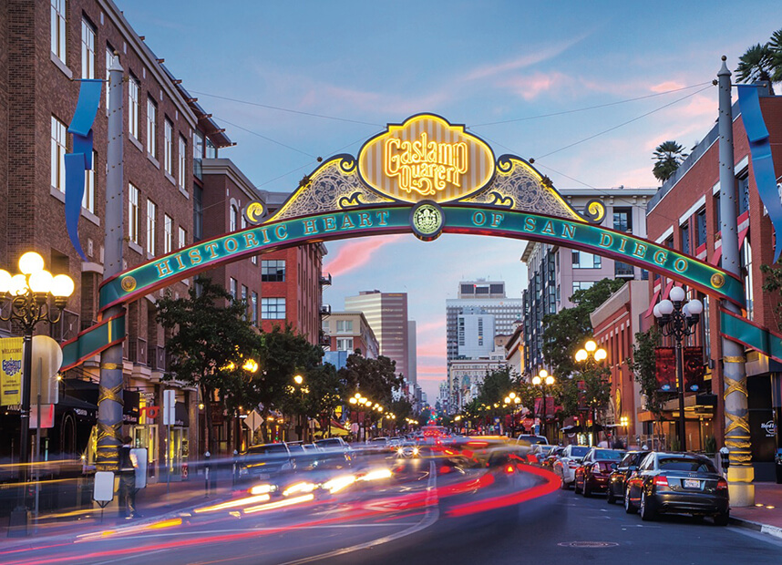 Gaslamp Quarter in San Diego, CA