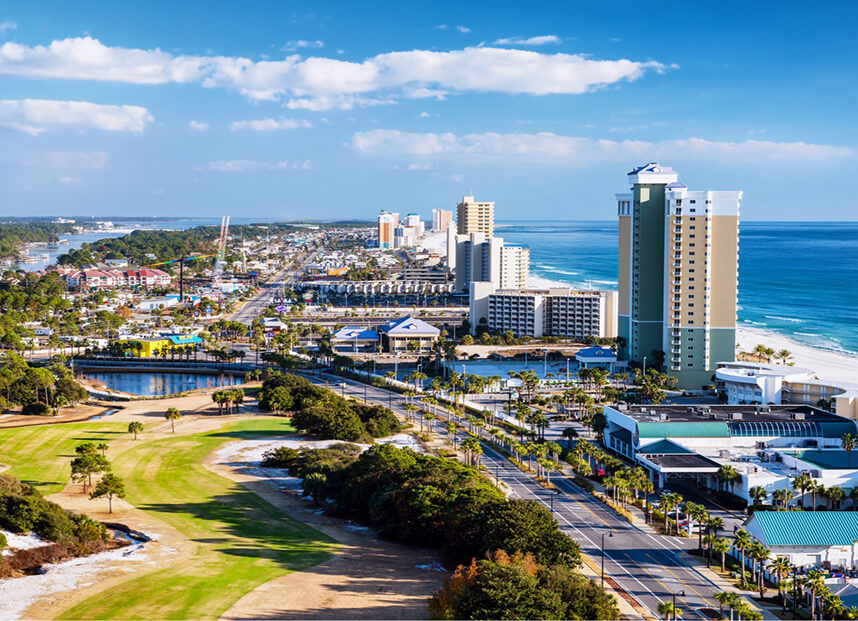 Panama city beach skyline