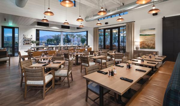 Signature restaurant, Copper & Rye, with mountain views