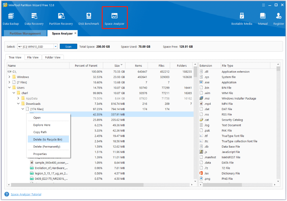 use Space Analyzer