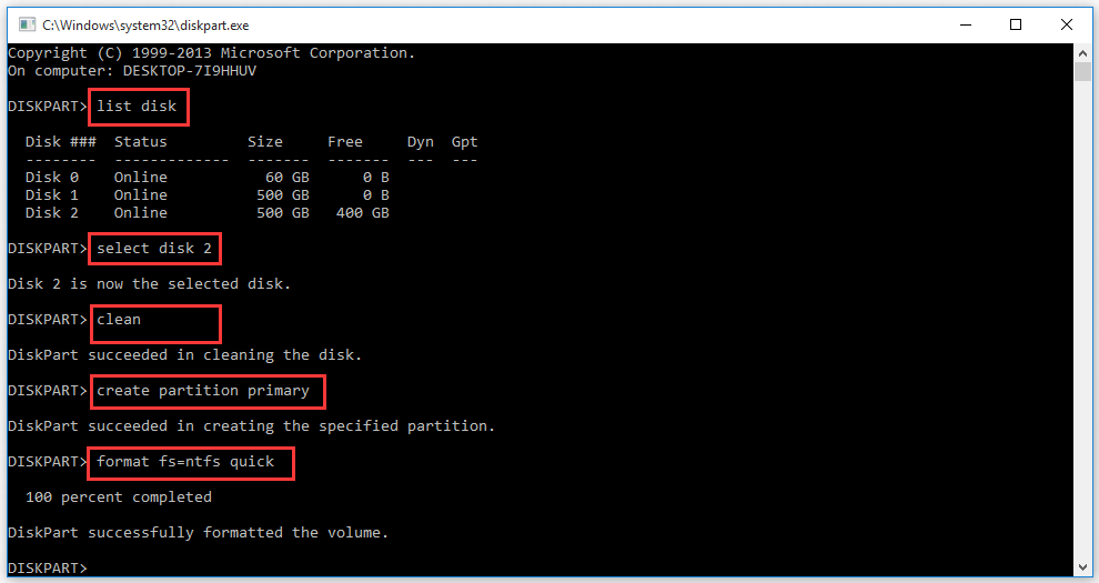 restore the drive to its original storage capacity