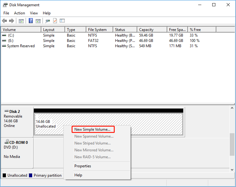 create a FAT32 partition