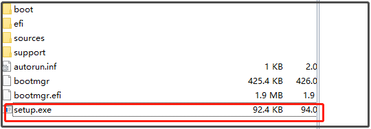 double-click on the setup file