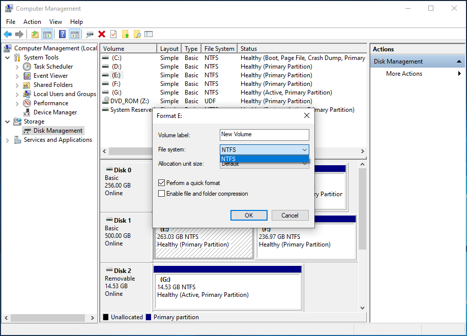 DM cannot format FAT32 larger than 32GB