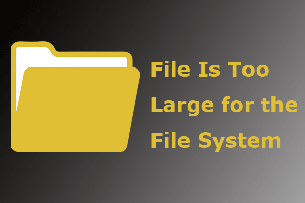 100% Fix "The File Is Too Large for the Destination File System"