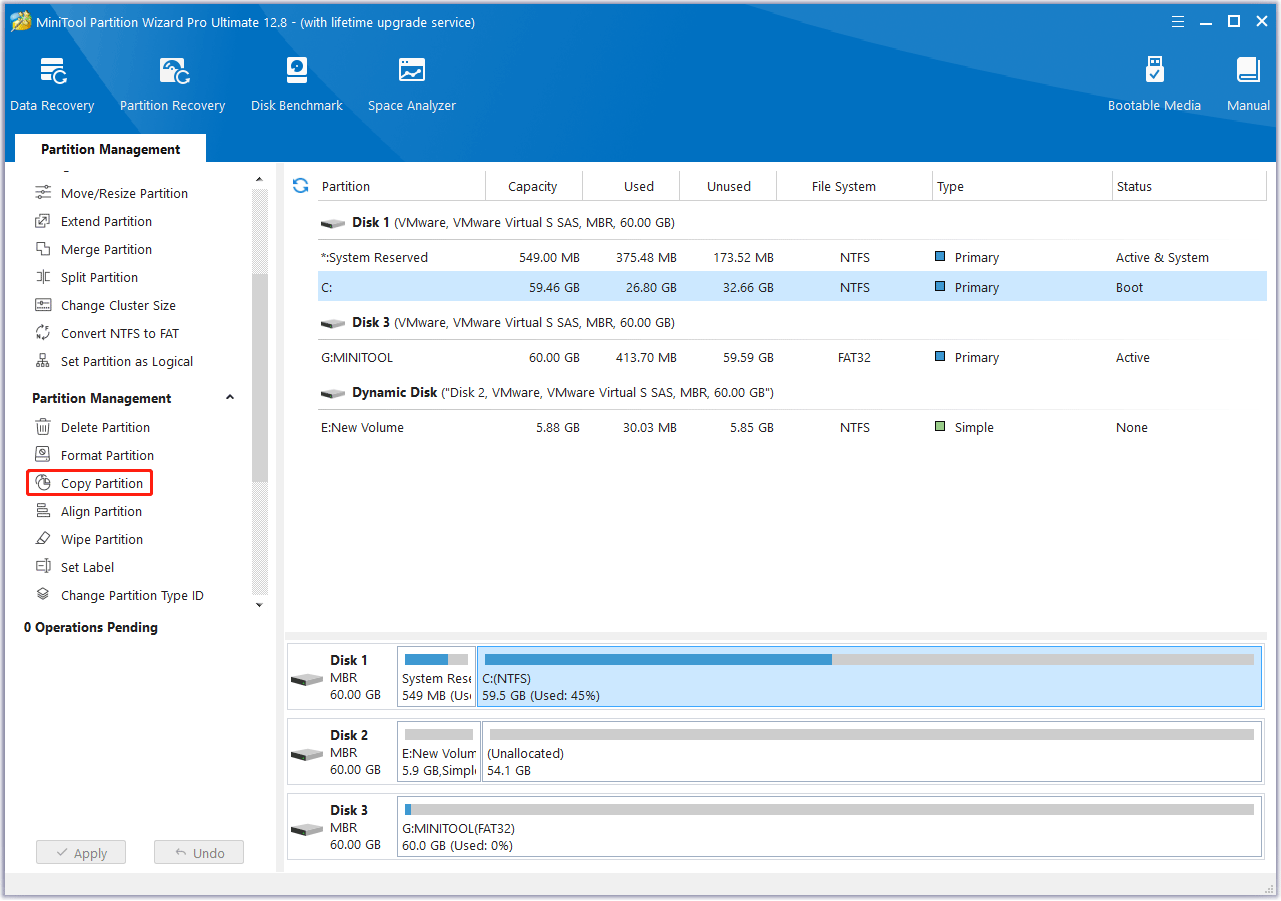 choose Copy Partition