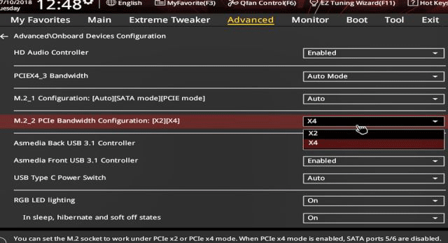 change from SATA/AHCI to PCIe/NVMe mode