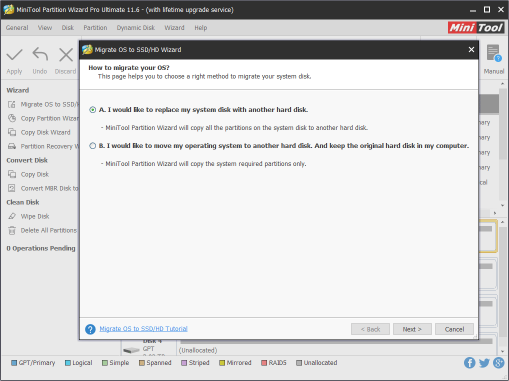 choose the right method to migrate the system disk