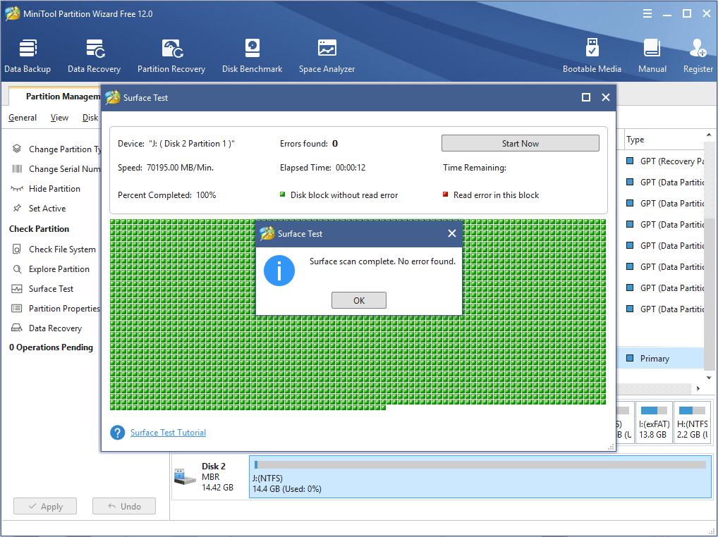 surface scan completed