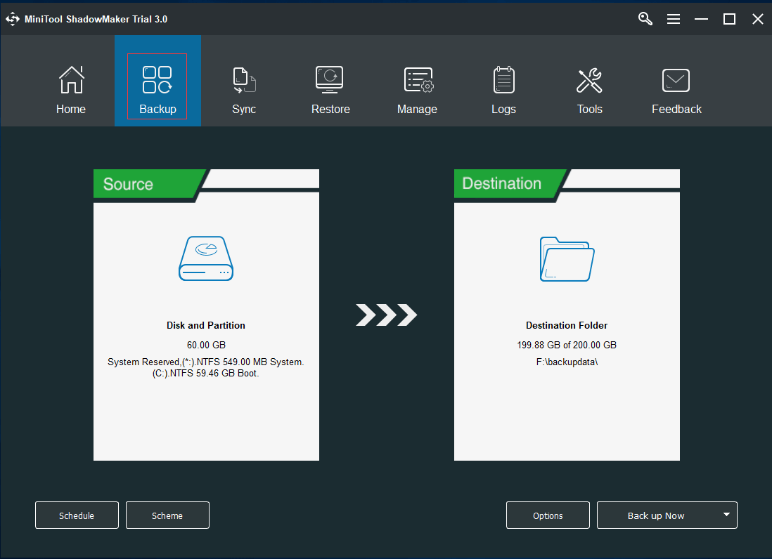 confirm the source and destination path