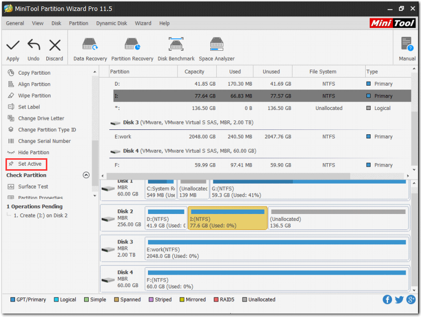 click Set Active from the left panel