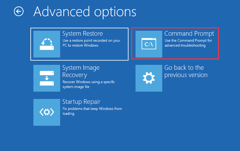 open Command Prompt