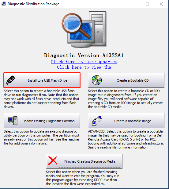 install to a USB flash drive