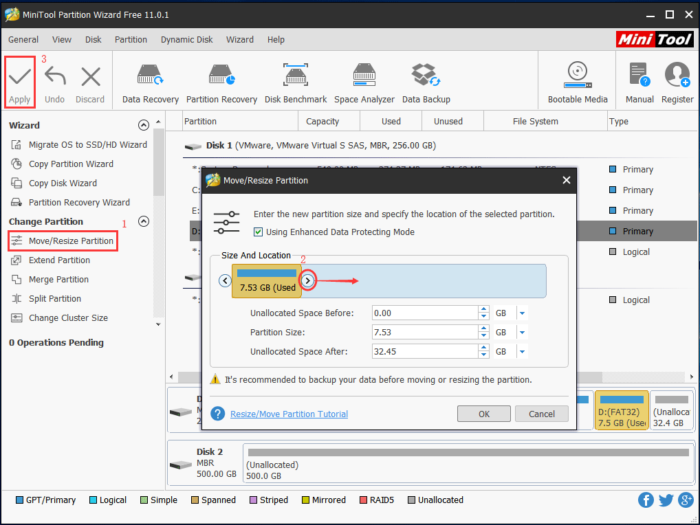 resize Windows 10 partition