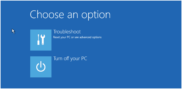 choose Troubleshoot